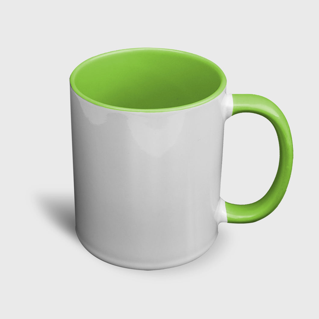 Green Two Tone Ceramic 11oz Mug