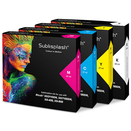 CMYK SET of Sublisplash Ink SG3110/7100 SG400/800