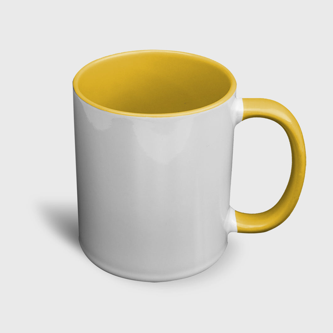 Yellow Two Tone Ceramic 11oz Mug